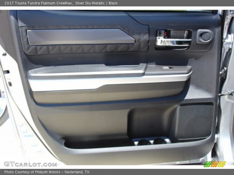 Silver Sky Metallic / Black 2017 Toyota Tundra Platinum CrewMax