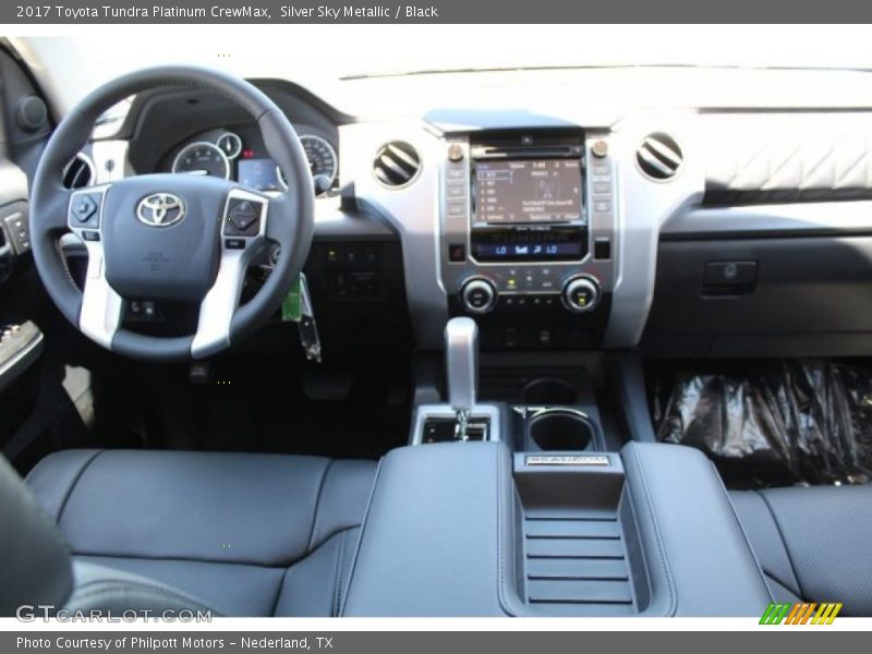 Silver Sky Metallic / Black 2017 Toyota Tundra Platinum CrewMax
