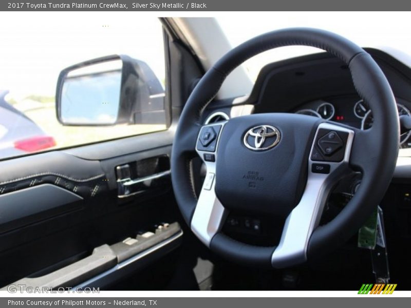 Silver Sky Metallic / Black 2017 Toyota Tundra Platinum CrewMax