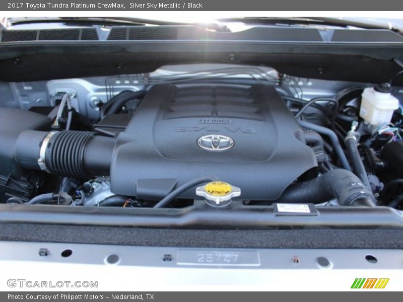 Silver Sky Metallic / Black 2017 Toyota Tundra Platinum CrewMax