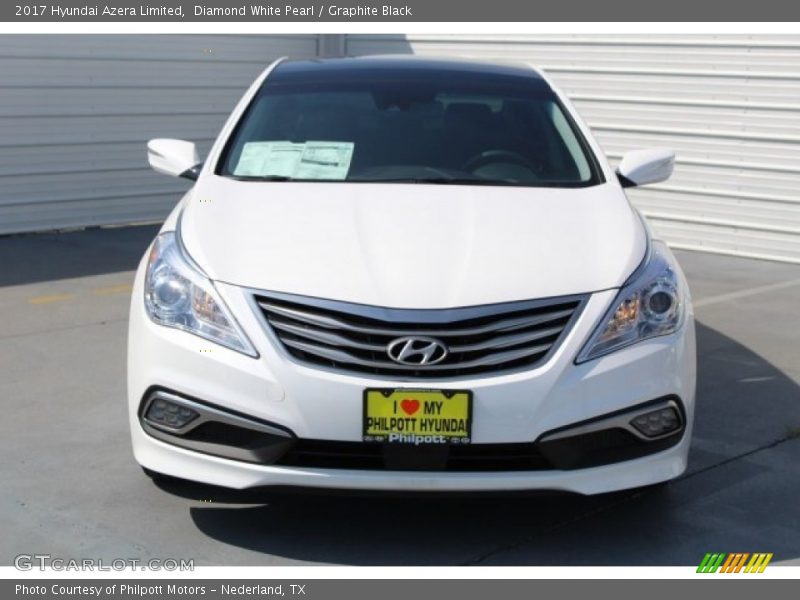 Diamond White Pearl / Graphite Black 2017 Hyundai Azera Limited