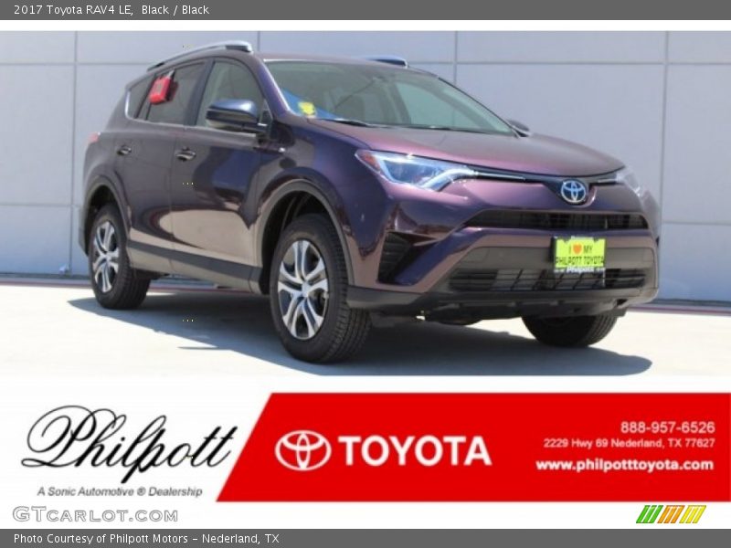 Black / Black 2017 Toyota RAV4 LE