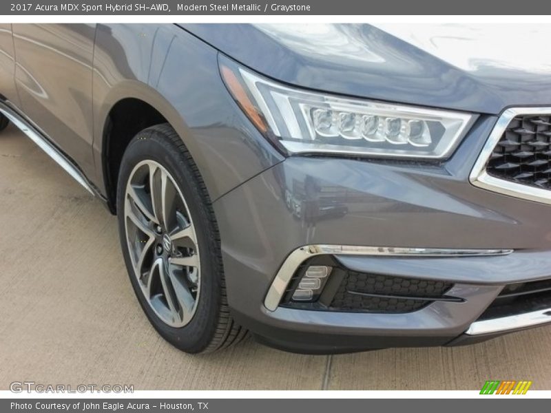 Modern Steel Metallic / Graystone 2017 Acura MDX Sport Hybrid SH-AWD
