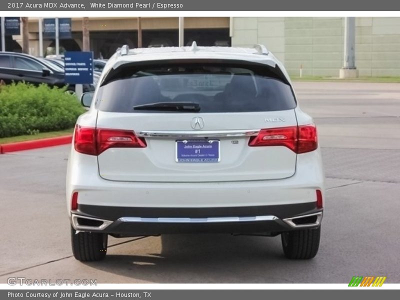 White Diamond Pearl / Espresso 2017 Acura MDX Advance