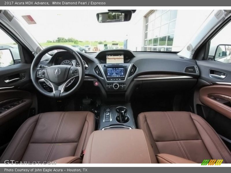 White Diamond Pearl / Espresso 2017 Acura MDX Advance