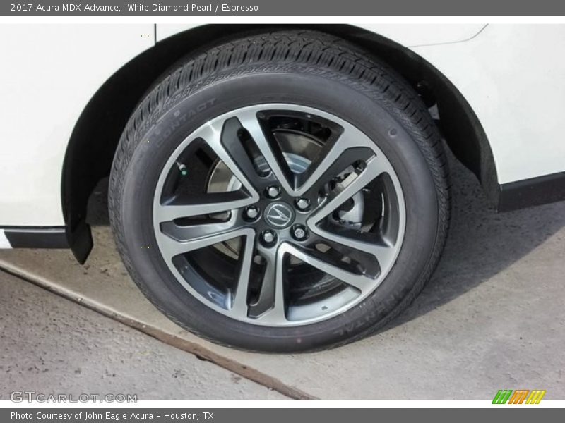 White Diamond Pearl / Espresso 2017 Acura MDX Advance