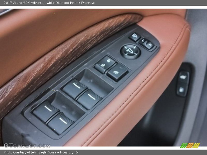 White Diamond Pearl / Espresso 2017 Acura MDX Advance