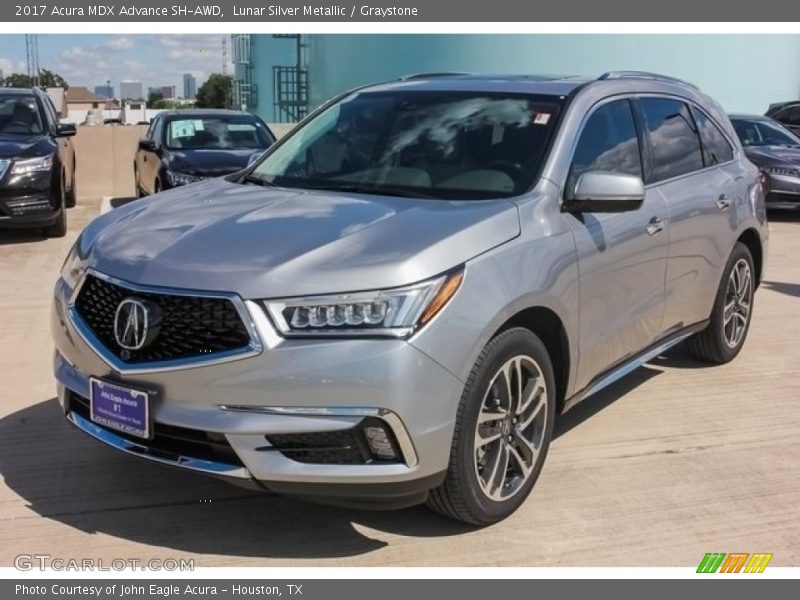 Lunar Silver Metallic / Graystone 2017 Acura MDX Advance SH-AWD