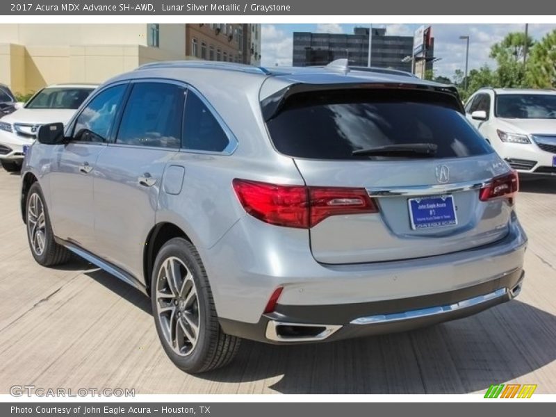 Lunar Silver Metallic / Graystone 2017 Acura MDX Advance SH-AWD