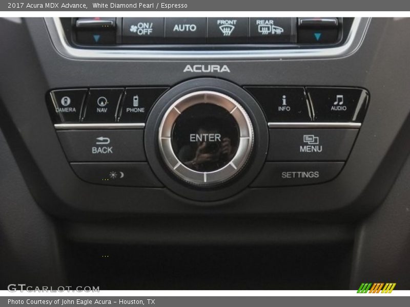 White Diamond Pearl / Espresso 2017 Acura MDX Advance