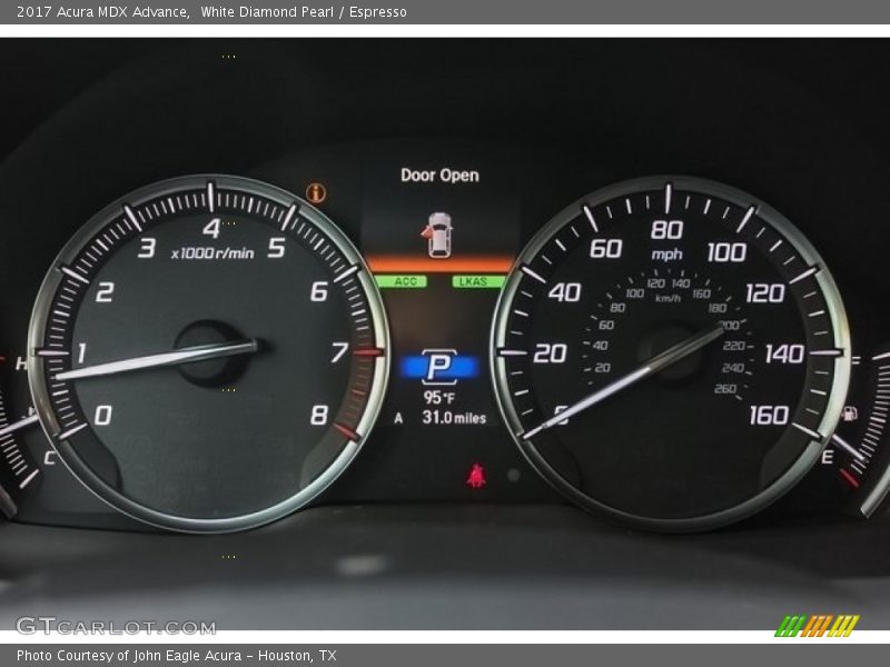White Diamond Pearl / Espresso 2017 Acura MDX Advance