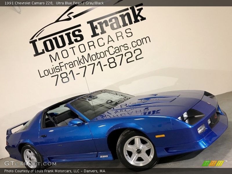 Ultra Blue Pearl / Gray/Black 1991 Chevrolet Camaro Z28