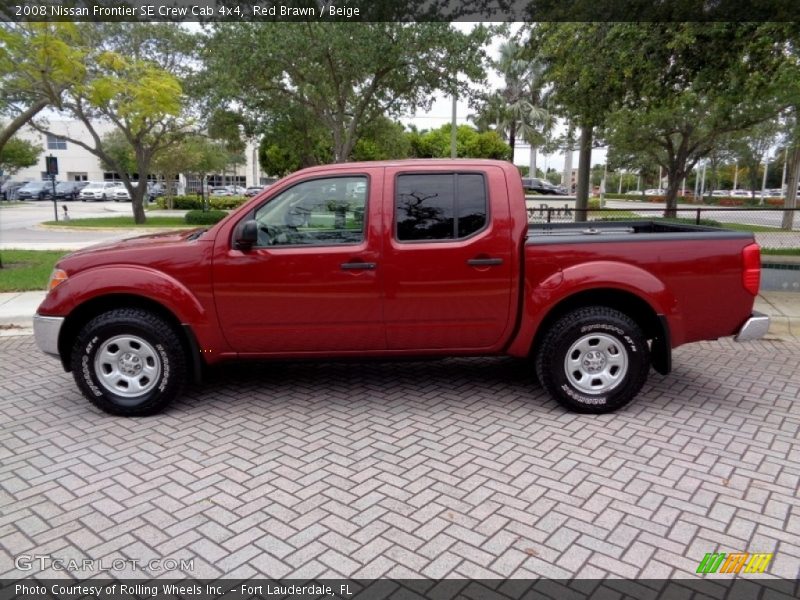 Red Brawn / Beige 2008 Nissan Frontier SE Crew Cab 4x4