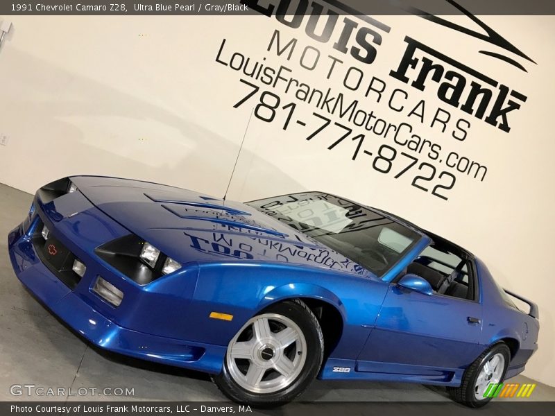 Ultra Blue Pearl / Gray/Black 1991 Chevrolet Camaro Z28