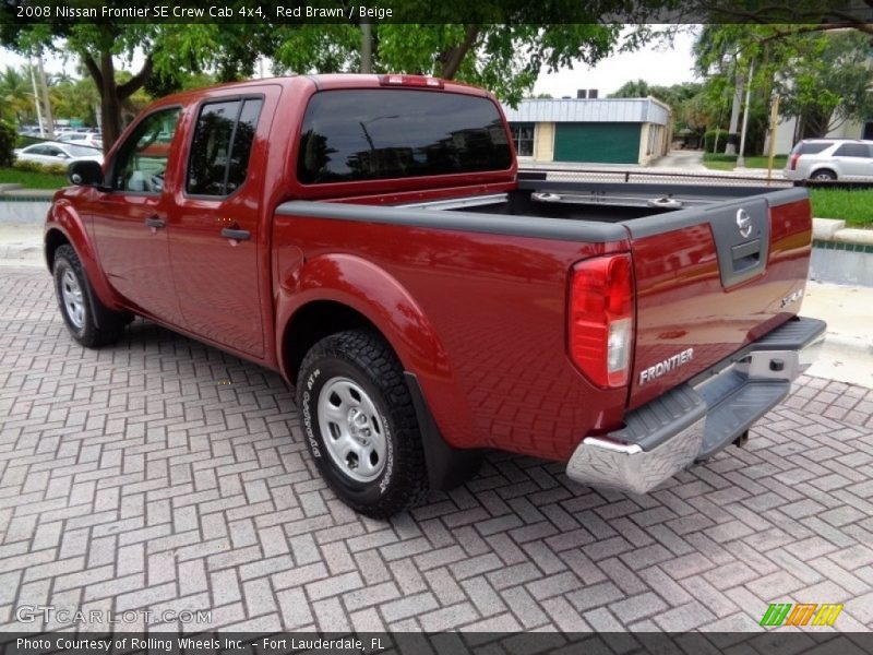 Red Brawn / Beige 2008 Nissan Frontier SE Crew Cab 4x4