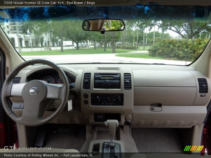 Red Brawn / Beige 2008 Nissan Frontier SE Crew Cab 4x4