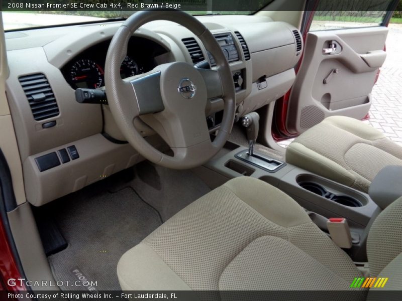 Red Brawn / Beige 2008 Nissan Frontier SE Crew Cab 4x4