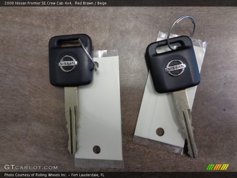 Red Brawn / Beige 2008 Nissan Frontier SE Crew Cab 4x4