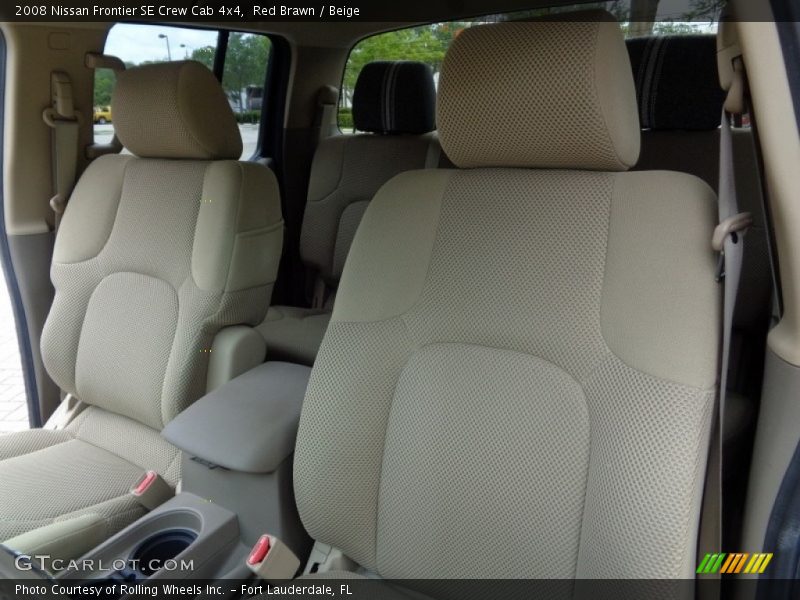 Red Brawn / Beige 2008 Nissan Frontier SE Crew Cab 4x4