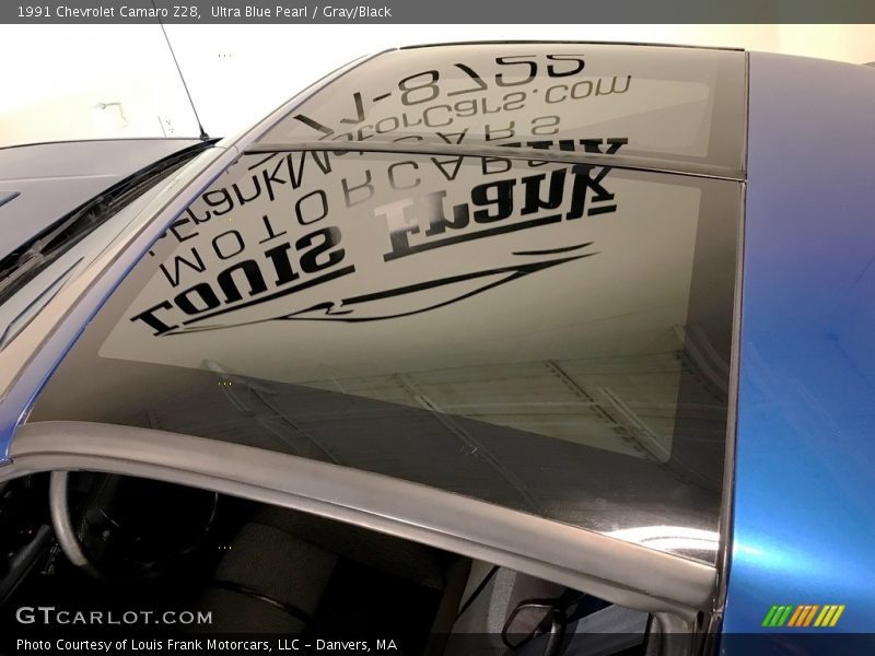 Ultra Blue Pearl / Gray/Black 1991 Chevrolet Camaro Z28