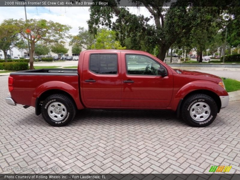 Red Brawn / Beige 2008 Nissan Frontier SE Crew Cab 4x4