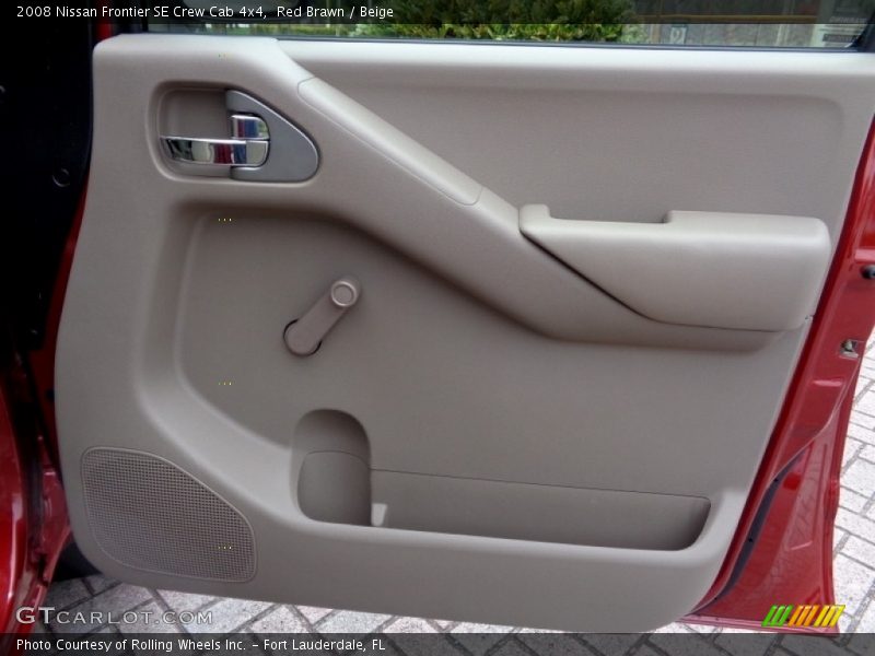 Red Brawn / Beige 2008 Nissan Frontier SE Crew Cab 4x4