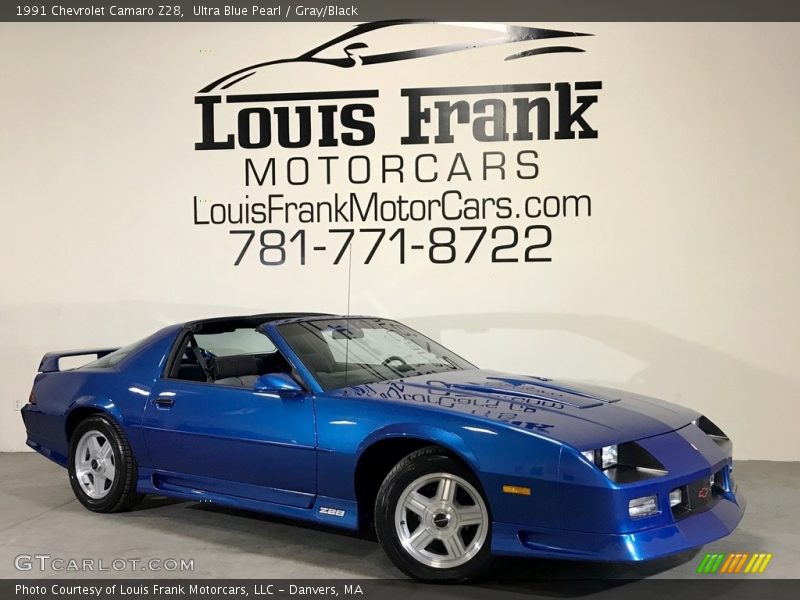 Ultra Blue Pearl / Gray/Black 1991 Chevrolet Camaro Z28