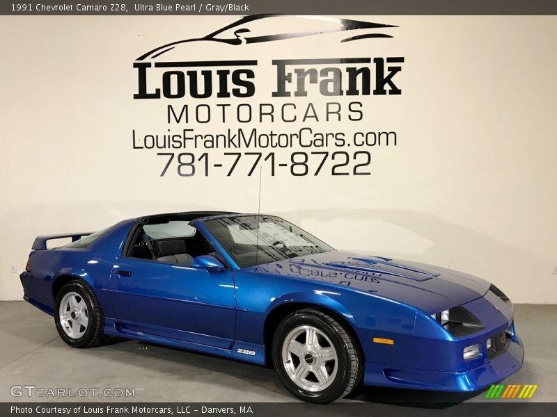 Ultra Blue Pearl / Gray/Black 1991 Chevrolet Camaro Z28