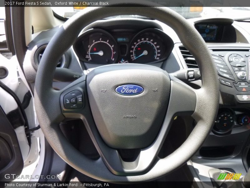Oxford White / Charcoal Black 2017 Ford Fiesta S Sedan