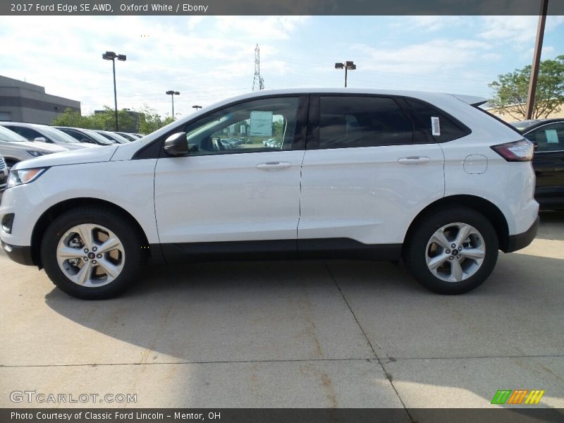 Oxford White / Ebony 2017 Ford Edge SE AWD