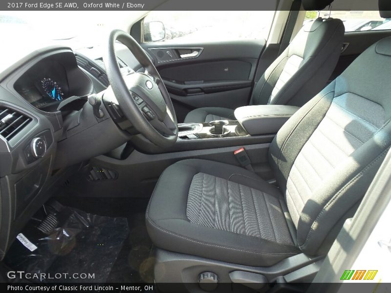 Oxford White / Ebony 2017 Ford Edge SE AWD