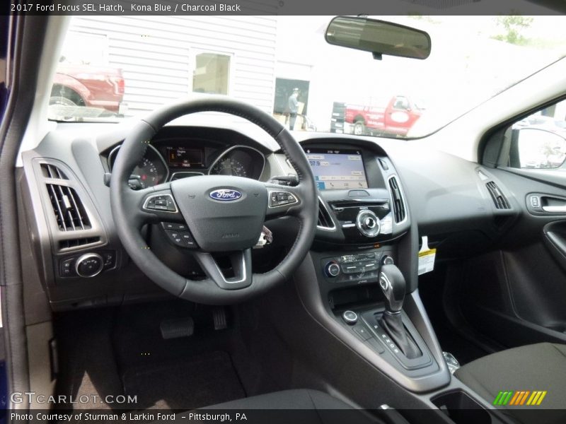 Kona Blue / Charcoal Black 2017 Ford Focus SEL Hatch