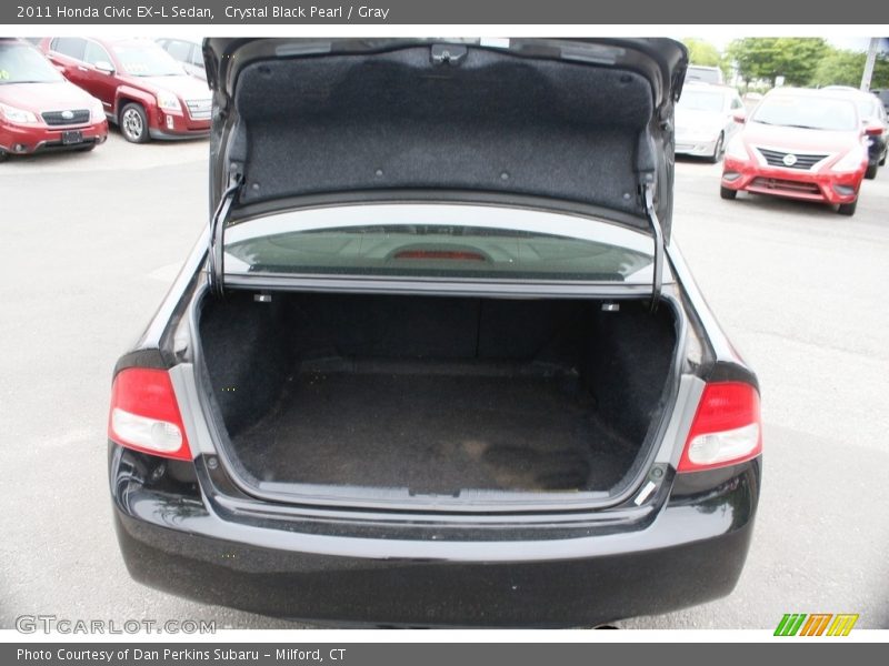 Crystal Black Pearl / Gray 2011 Honda Civic EX-L Sedan