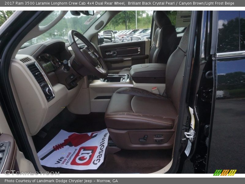 Brilliant Black Crystal Pearl / Canyon Brown/Light Frost Beige 2017 Ram 3500 Laramie Longhorn Crew Cab 4x4 Dual Rear Wheel