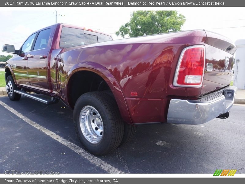 Delmonico Red Pearl / Canyon Brown/Light Frost Beige 2017 Ram 3500 Laramie Longhorn Crew Cab 4x4 Dual Rear Wheel