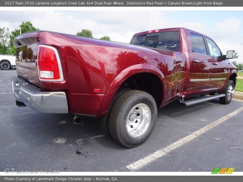 Delmonico Red Pearl / Canyon Brown/Light Frost Beige 2017 Ram 3500 Laramie Longhorn Crew Cab 4x4 Dual Rear Wheel