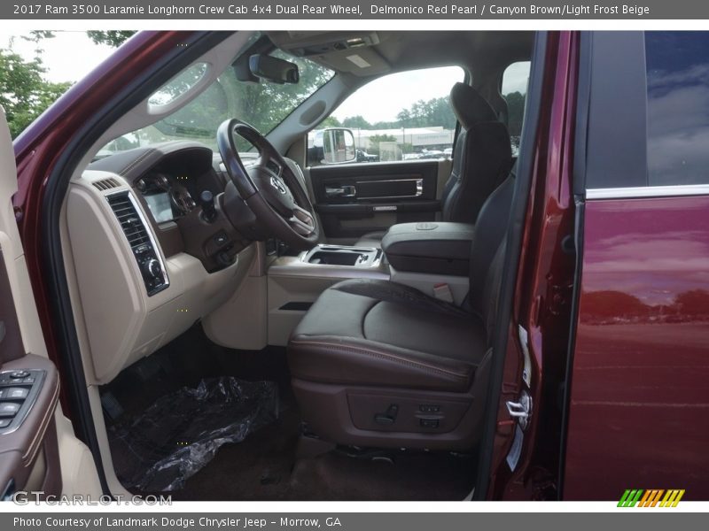 Delmonico Red Pearl / Canyon Brown/Light Frost Beige 2017 Ram 3500 Laramie Longhorn Crew Cab 4x4 Dual Rear Wheel