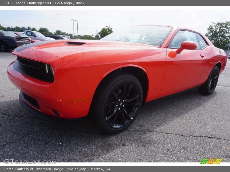 Go Mango / Black 2017 Dodge Challenger SXT