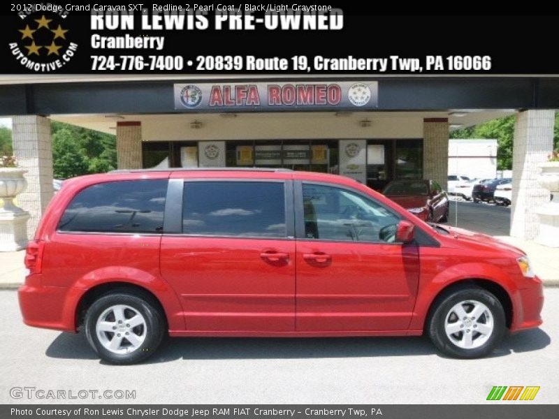 Redline 2 Pearl Coat / Black/Light Graystone 2012 Dodge Grand Caravan SXT