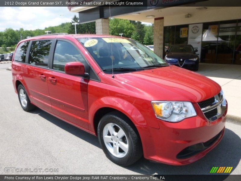 Redline 2 Pearl Coat / Black/Light Graystone 2012 Dodge Grand Caravan SXT