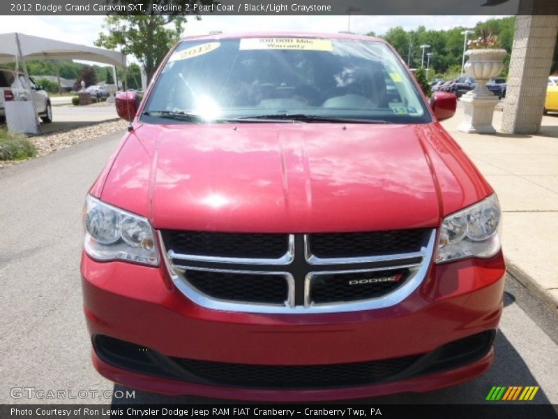Redline 2 Pearl Coat / Black/Light Graystone 2012 Dodge Grand Caravan SXT