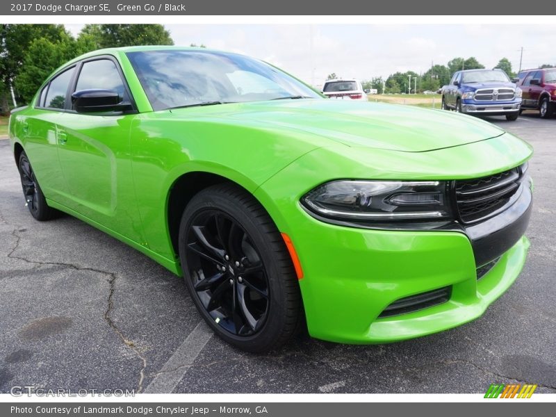 Green Go / Black 2017 Dodge Charger SE