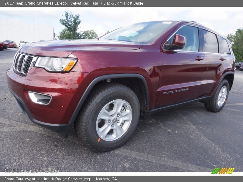 Velvet Red Pearl / Black/Light Frost Beige 2017 Jeep Grand Cherokee Laredo