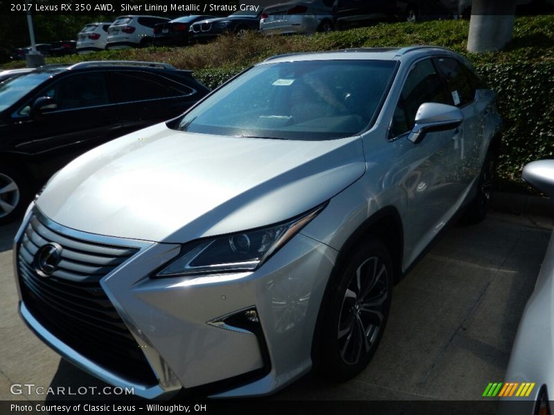 Silver Lining Metallic / Stratus Gray 2017 Lexus RX 350 AWD
