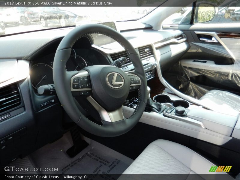 Silver Lining Metallic / Stratus Gray 2017 Lexus RX 350 AWD