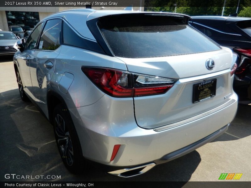 Silver Lining Metallic / Stratus Gray 2017 Lexus RX 350 AWD