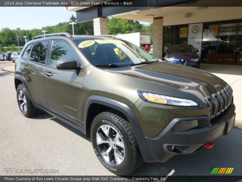 ECO Green Pearl / Morocco - Black 2014 Jeep Cherokee Trailhawk 4x4