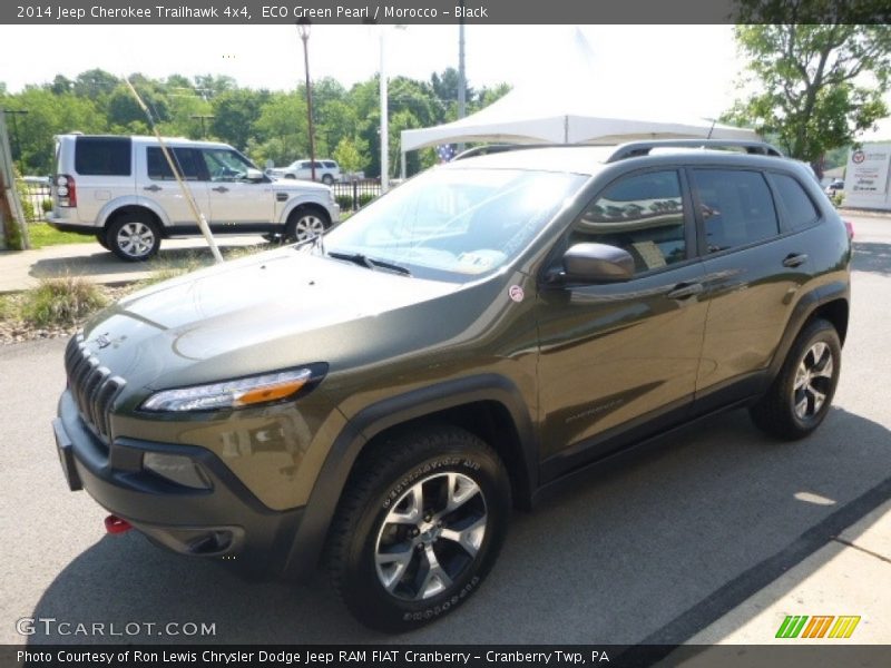 ECO Green Pearl / Morocco - Black 2014 Jeep Cherokee Trailhawk 4x4
