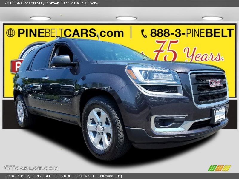 Carbon Black Metallic / Ebony 2015 GMC Acadia SLE