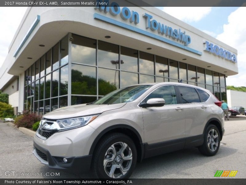 Sandstorm Metallic / Ivory 2017 Honda CR-V EX-L AWD